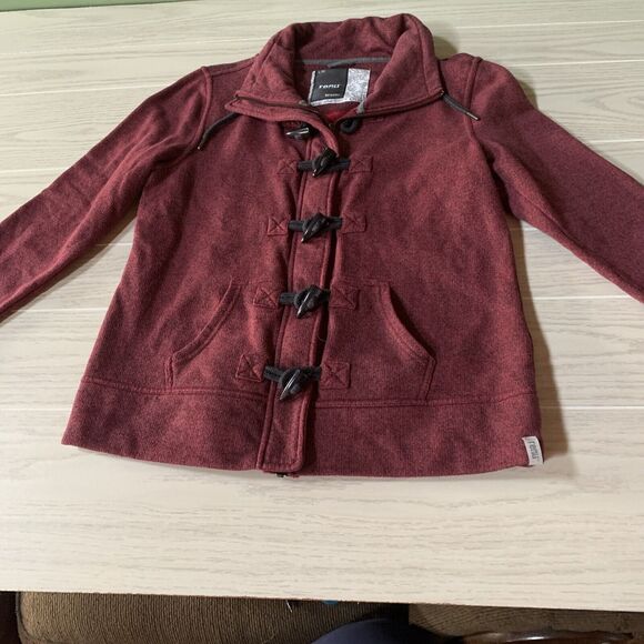 Renu Bruzer Womens Large Sweater Dark Red Zipper And Fasteners‎ - Picture 1 of 11